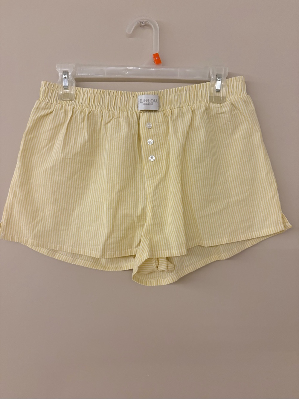 Harlow Yellow Stripe Women's Lounge Shorts